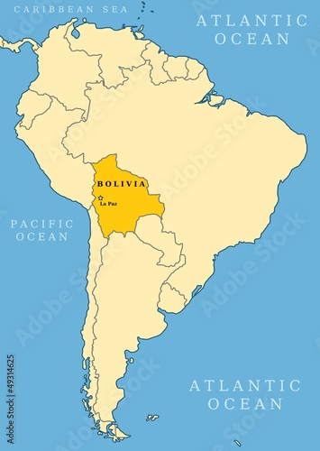 Bolivia locator map