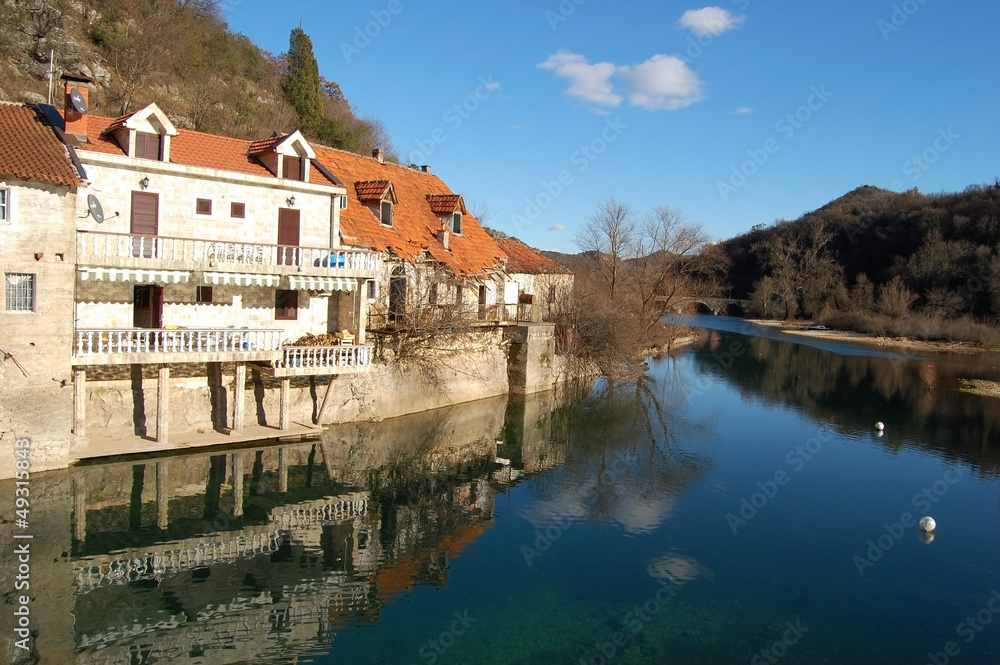 Fototapeta premium Beautiful old village in Montenegro