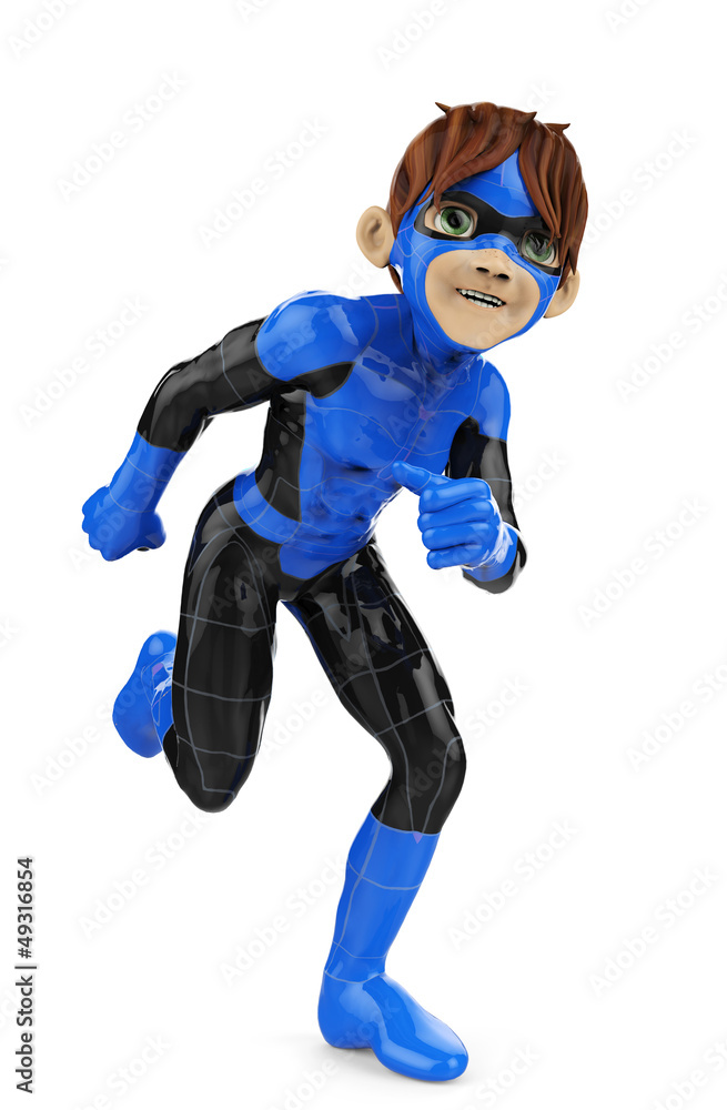 super boy running super boy running