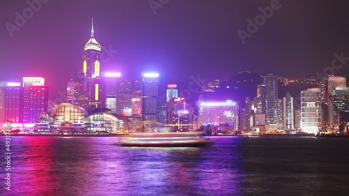 Wallpaper Mural Skyscrapers in Hongkong. Time lapse Torontodigital.ca
