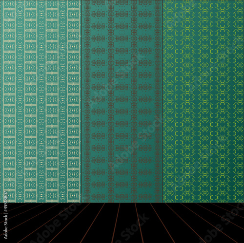 Green Room with wooden floor