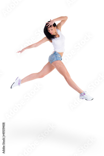 young dancer woman jumping