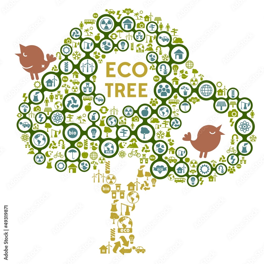 Eco Icon Tree Concept Eco Icon Tree Concept