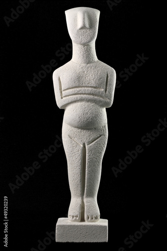Cycladic figurine, sample of the Cycladic civilization in Greece