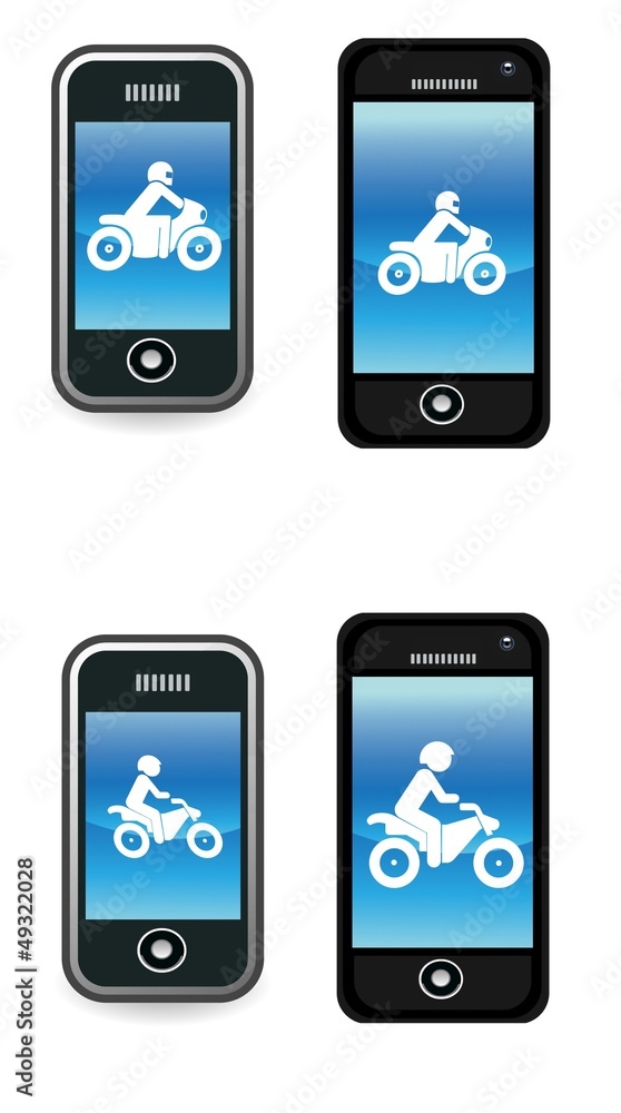 Moto-Cross dans un téléphone portable Moto-Cross dans un téléphone portable