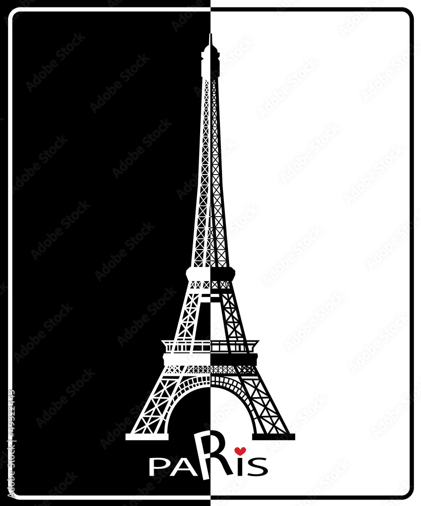 Eiffel Tower in Paris , Europe