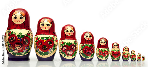 Nested doll - a dreny national Russian doll of handwork. © demidoff