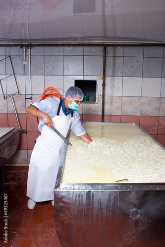 Cheese factory worker