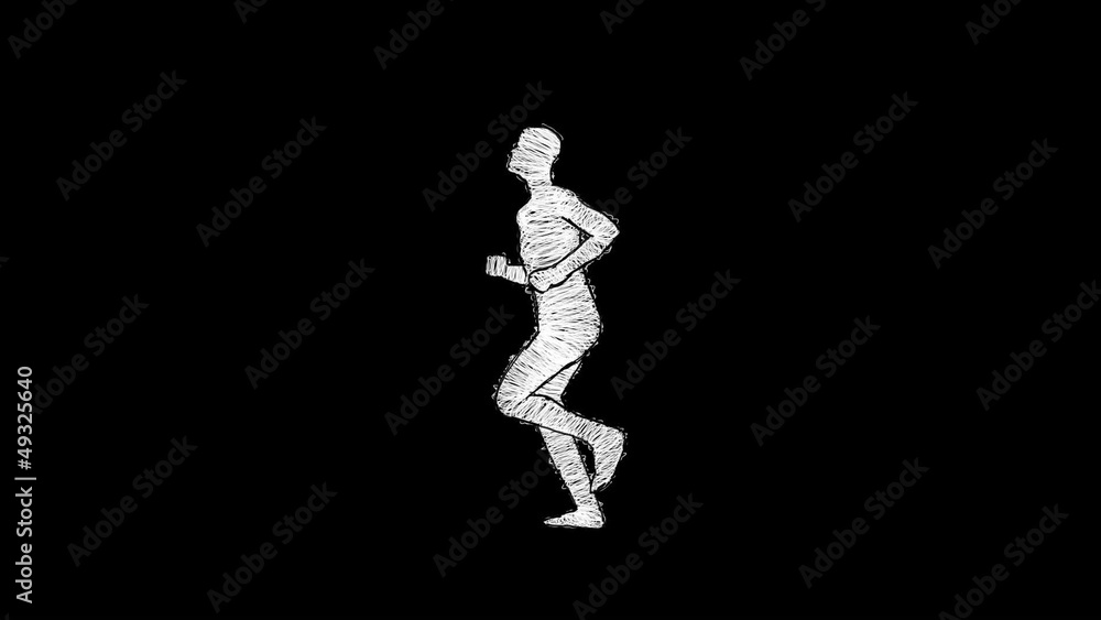 Man running - Rotoscoping technique animation Man running - Rotoscoping technique animation