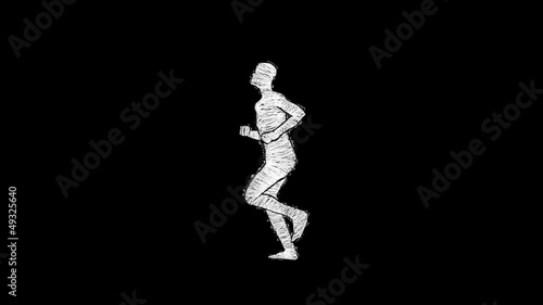 Man running - Rotoscoping technique animation