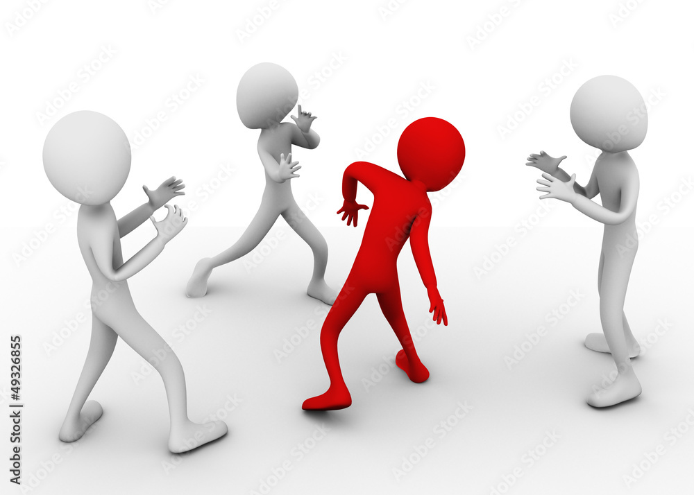 3d men fighting 3d men fighting