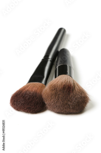 Professional makeup brush isolated on a white background