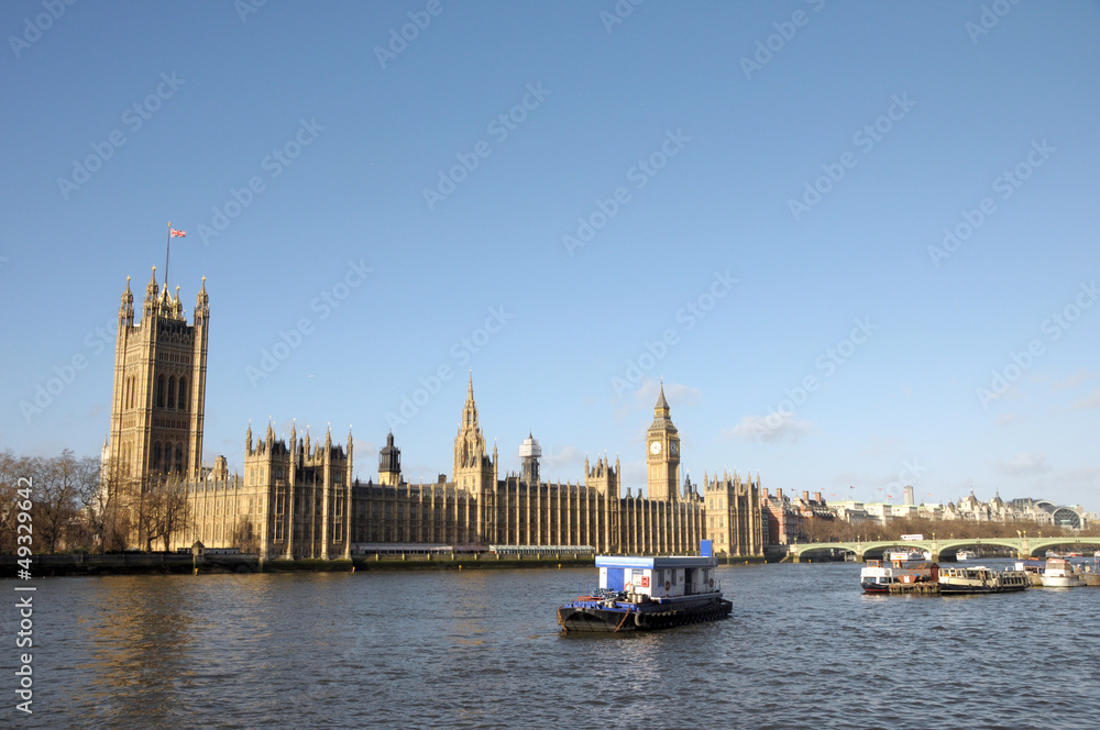 Fototapeta premium Palace of Westminster and River Thames