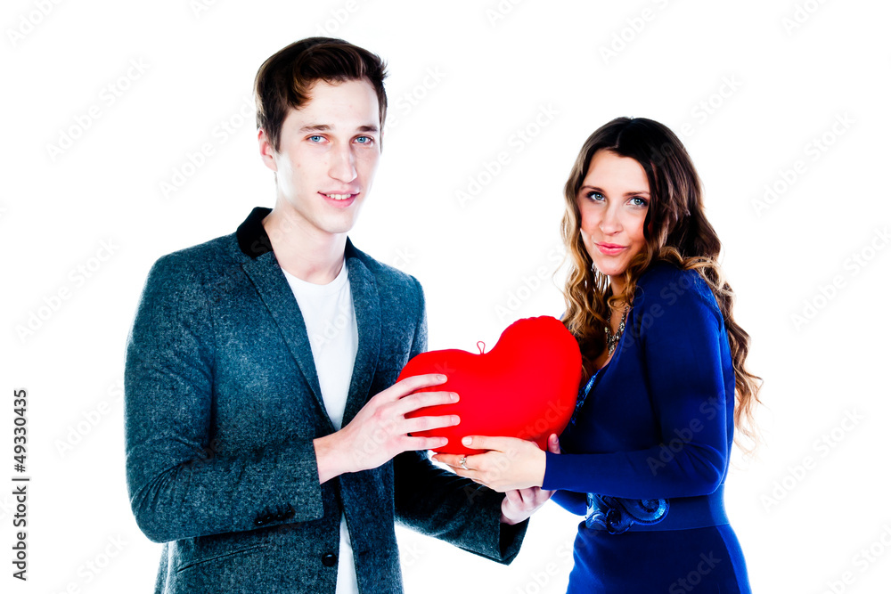 man gives a young and beautiful woman heart man gives a young and beautiful woman heart