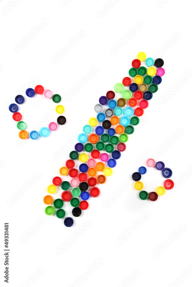 percent sign from the plastic caps percent sign from the plastic caps