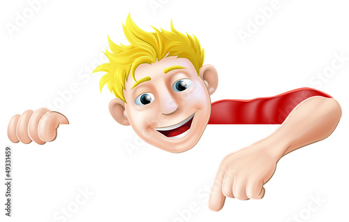 Cartoon Man Pointing