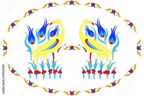 çini motif süsleme