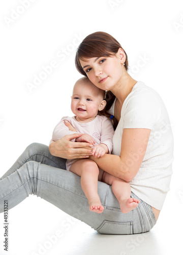Loving mother with her baby