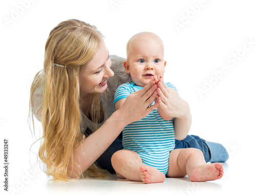 loving mother holding baby ...