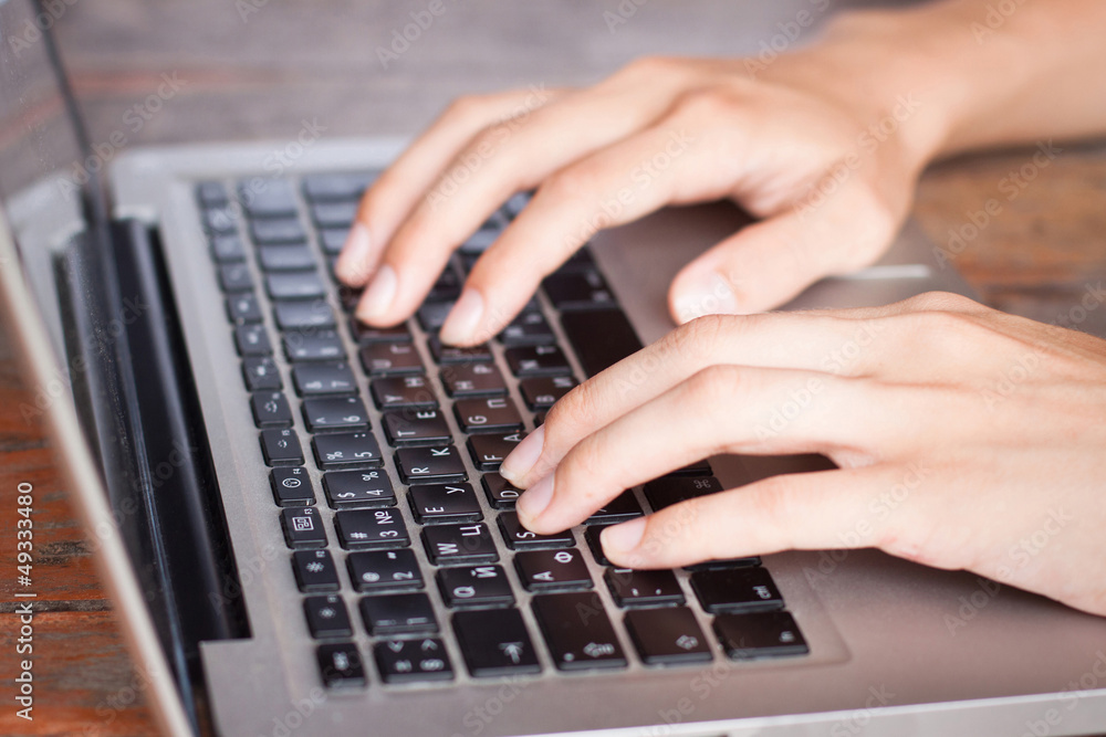 Keyboard and fingers Keyboard and fingers