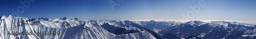 Large panorama of winter mountains © BSANI