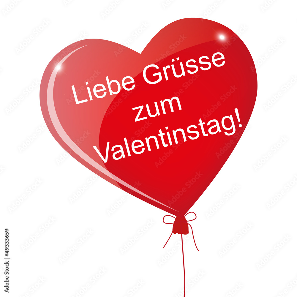 Liebe Grüsse zum Valentinstag Stock-Vektorgrafik | Adobe Stock