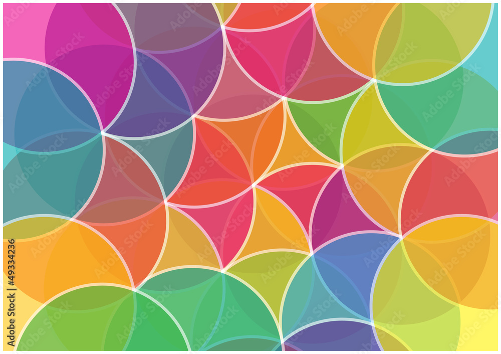 abstract vector background with color circles