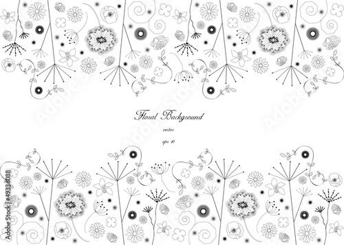 vector frame with floral motive