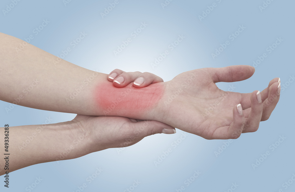 Fototapeta premium Acute pain in a woman wrist