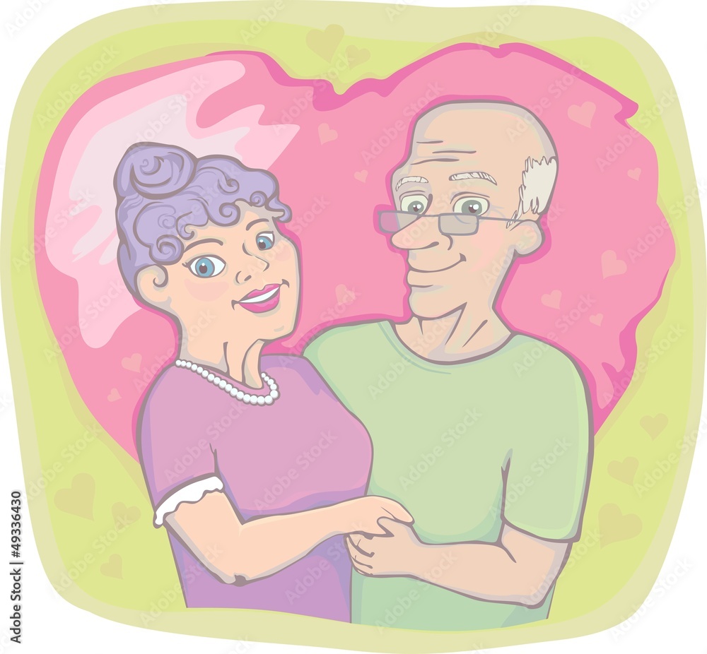 Plakat Old couple in love