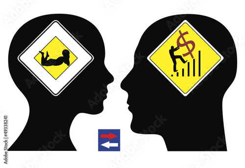 Man and woman have different concepts or visions