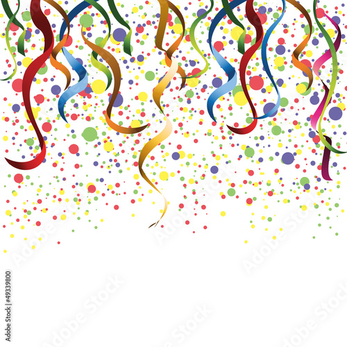 Konfetti Regen Party Streamers Vector