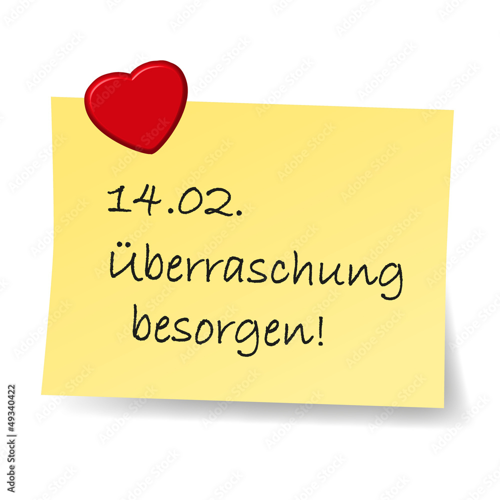 Merkzettel, Herz Merkzettel, Herz