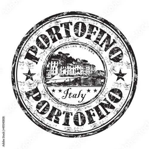 Portofino grunge rubber stamp
