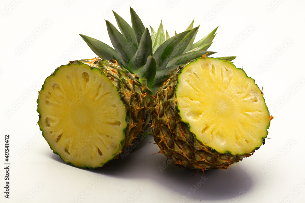 Fresh slice pineapple on white background Fresh slice pineapple on white background