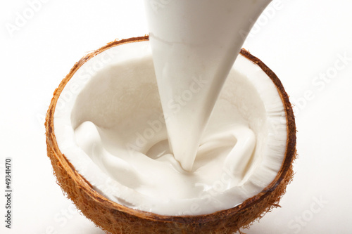 Coconut with coconut milk