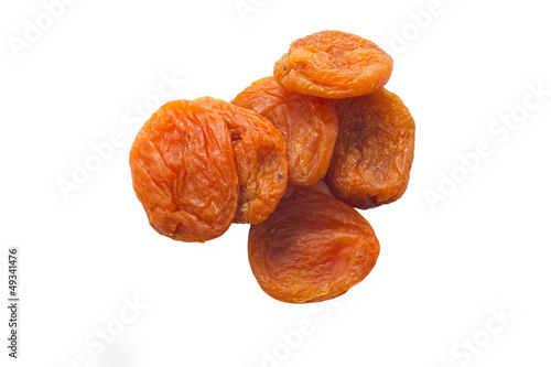 dried fruit on the white background