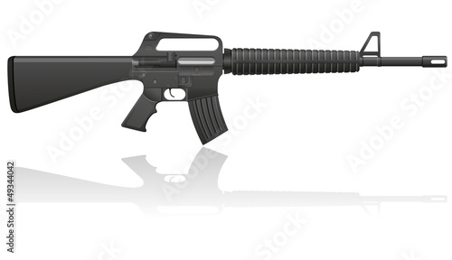 automatic machine M-16 vector illustration