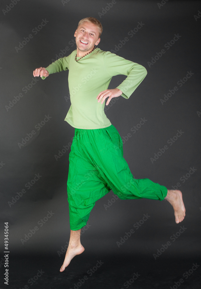 man in green man in green