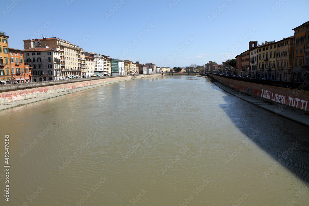 Arno river,Pisa,Tuscany,italy
