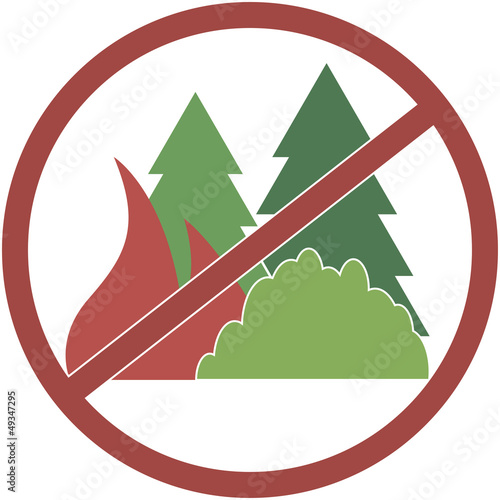 sign circular-not fuel the fires in the forest