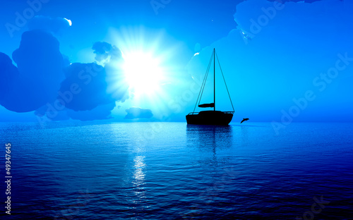 Sailboat silhouette