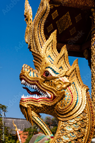 Naga in Wat Phra Singh, Chiang Mai, Thailand