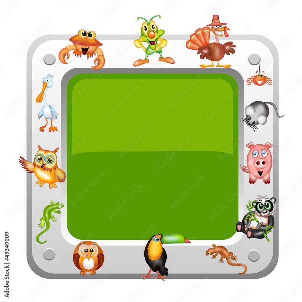 Fototapeta premium bottone animals