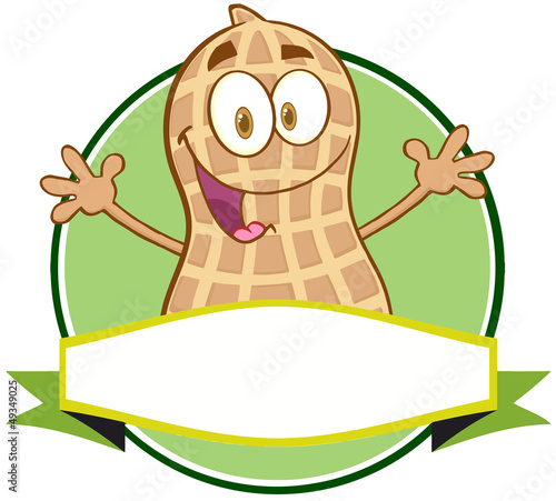 Logo Of A Cartoon Peanut Mascot Character