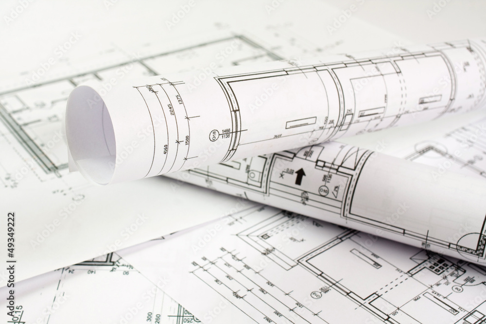 Architect rolls and house plans Architect rolls and house plans