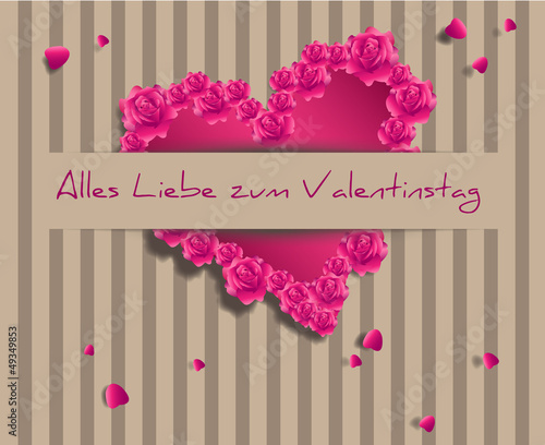 Valentinstag Rosen Herz Hintergrund