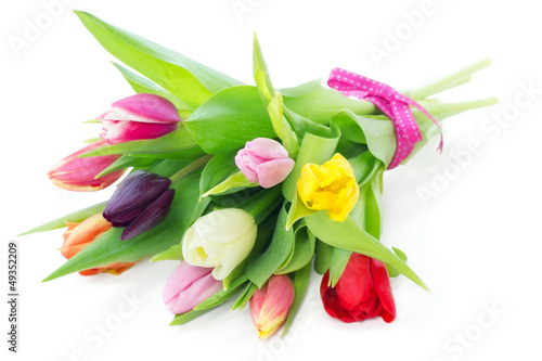 Fototapeta Naklejka Na Ścianę i Meble -  Bouquet of mixed tulips