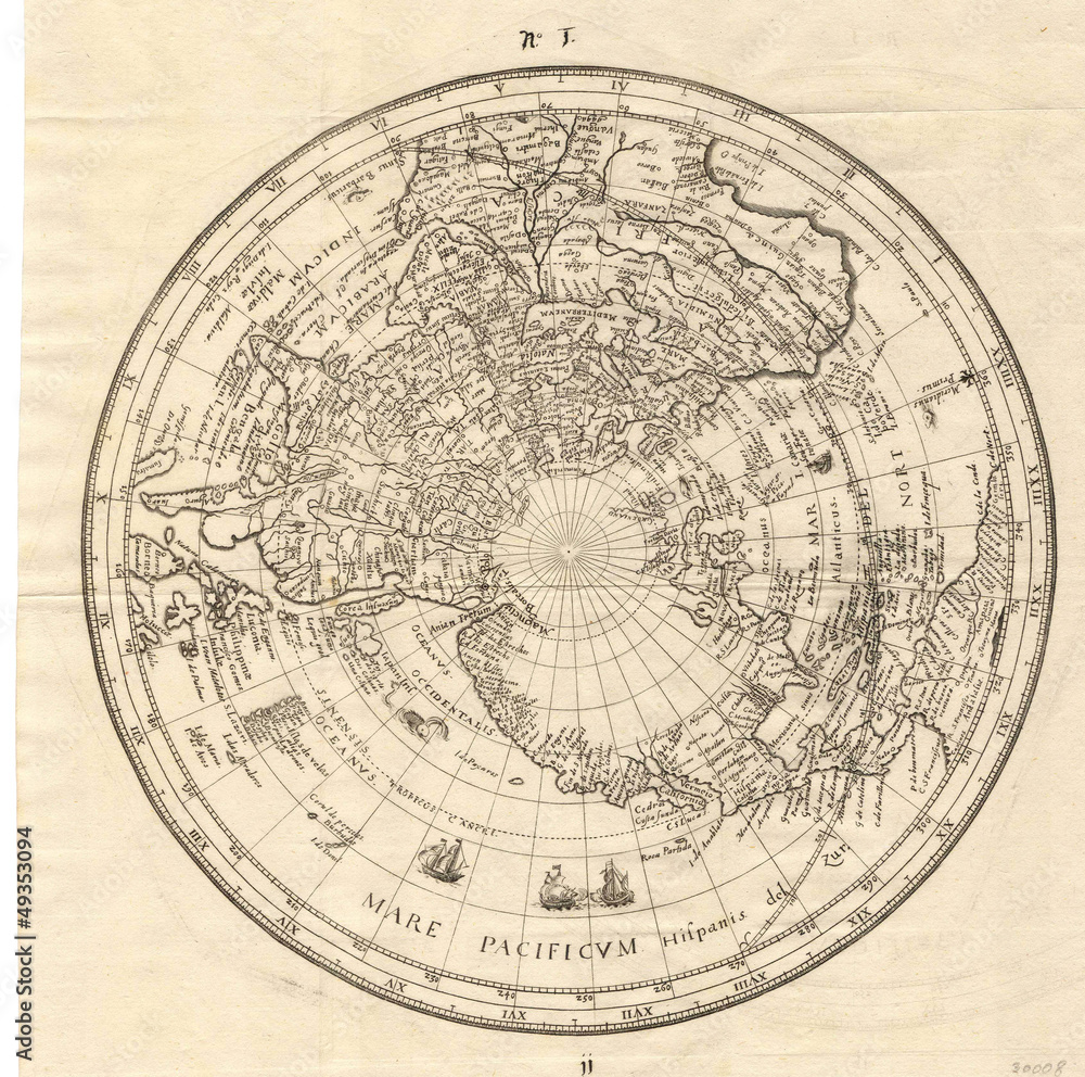 Naklejka premium old map