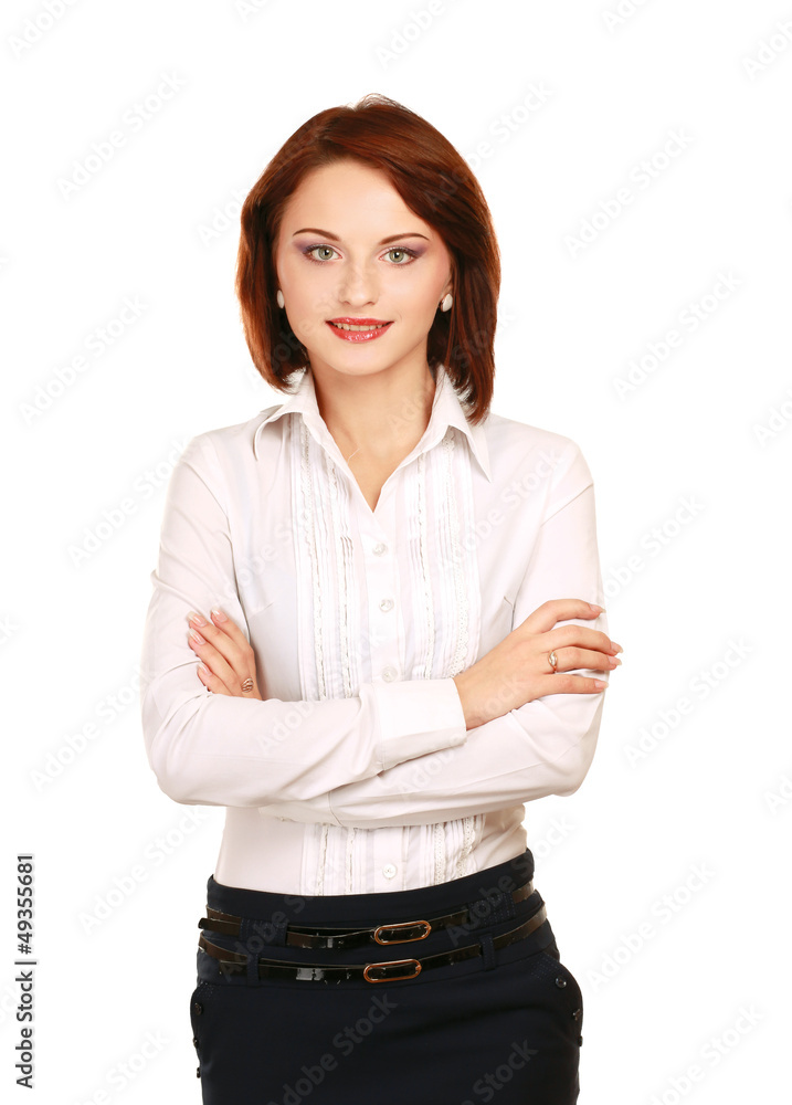 Portrait of a happy young woman standing Portrait of a happy young woman standing